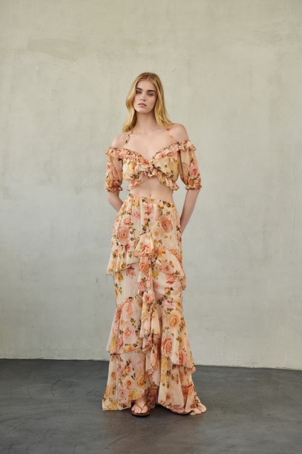 DSC3373-1 Sorelle Maxi Ruffle Skirt - Image 1